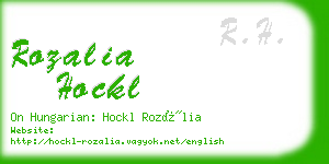 rozalia hockl business card